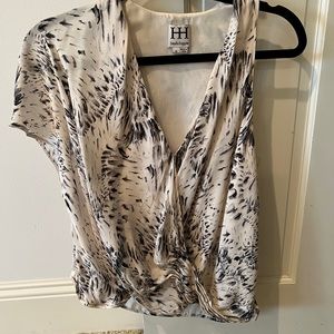 Haute Hippie silk top size small.